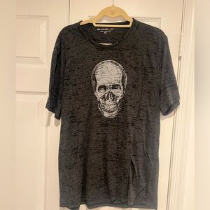 John Varvatos Burn out skull T-shirt